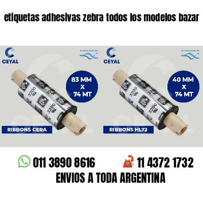 etiquetas adhesivas zebra todos los modelos bazar