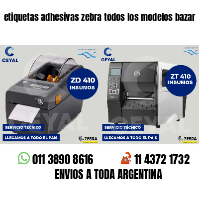 etiquetas adhesivas zebra todos los modelos bazar