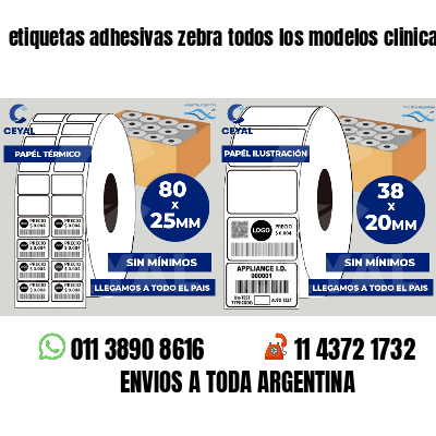 etiquetas adhesivas zebra todos los modelos clinicas