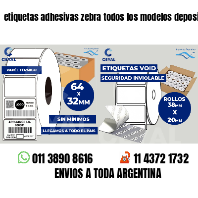 etiquetas adhesivas zebra todos los modelos depositos