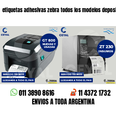 etiquetas adhesivas zebra todos los modelos depositos