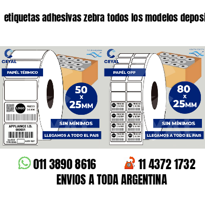 etiquetas adhesivas zebra todos los modelos depositos