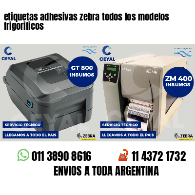 etiquetas adhesivas zebra todos los modelos frigorificos