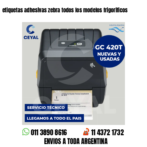 etiquetas adhesivas zebra todos los modelos frigorificos