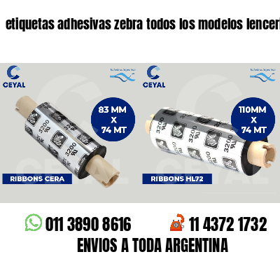 etiquetas adhesivas zebra todos los modelos lenceria