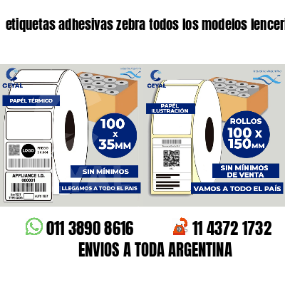 etiquetas adhesivas zebra todos los modelos lenceria