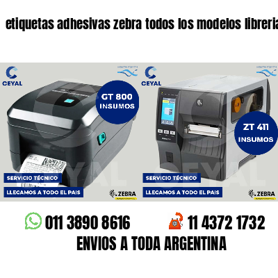 etiquetas adhesivas zebra todos los modelos librerias