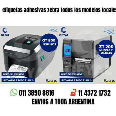 etiquetas adhesivas zebra todos los modelos locales