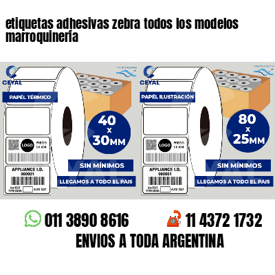 etiquetas adhesivas zebra todos los modelos marroquinería