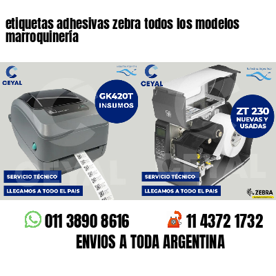 etiquetas adhesivas zebra todos los modelos marroquinería