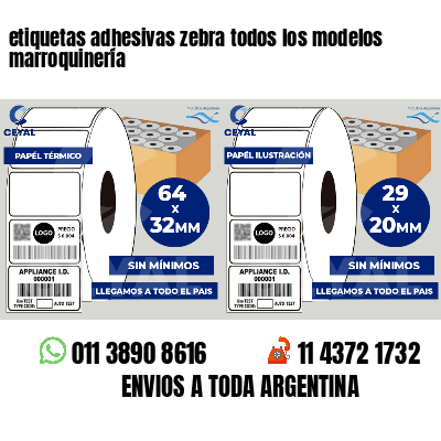 etiquetas adhesivas zebra todos los modelos marroquinería