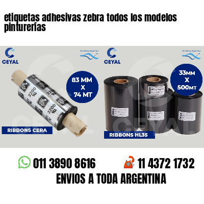 etiquetas adhesivas zebra todos los modelos pinturerías