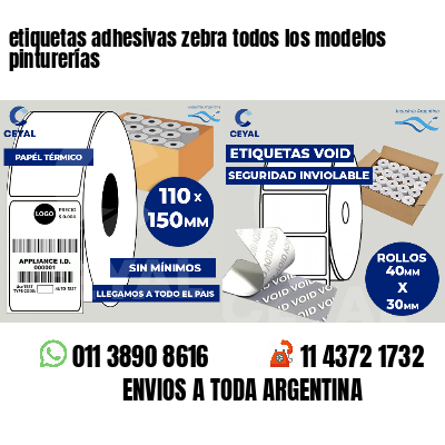 etiquetas adhesivas zebra todos los modelos pinturerías