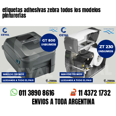 etiquetas adhesivas zebra todos los modelos pinturerías