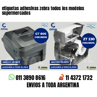 etiquetas adhesivas zebra todos los modelos supermercados