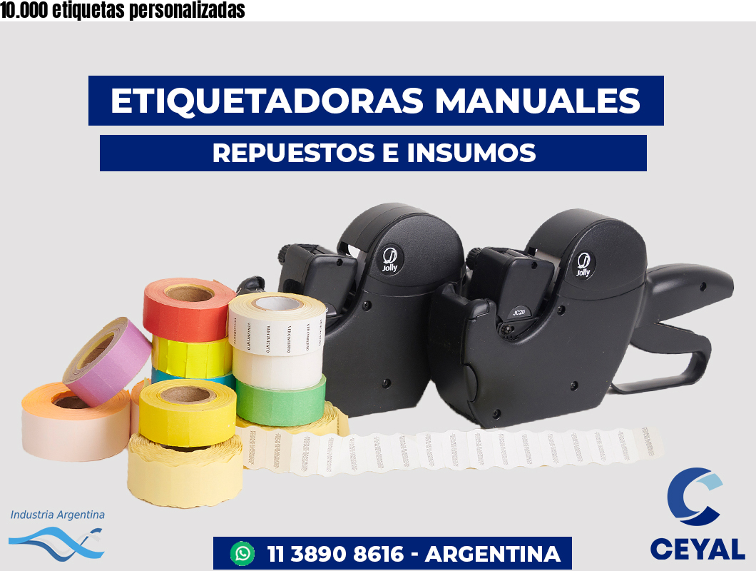 10.000 etiquetas personalizadas