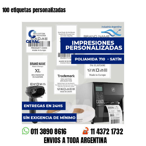 100 etiquetas personalizadas