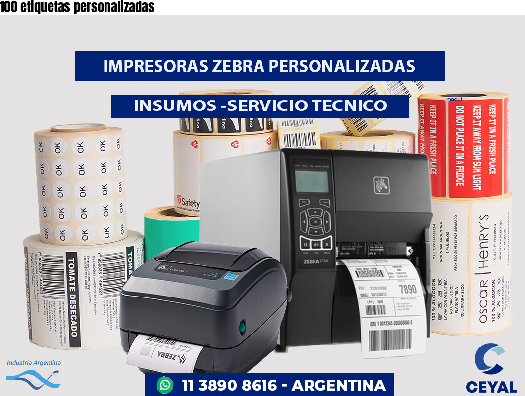 100 etiquetas personalizadas