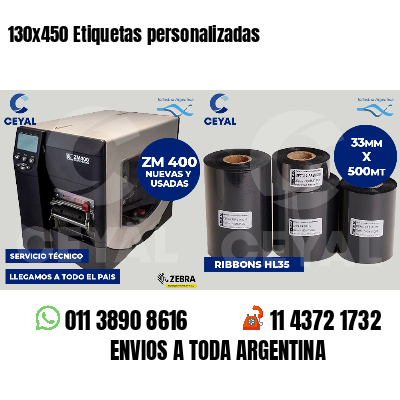 130x450 Etiquetas personalizadas