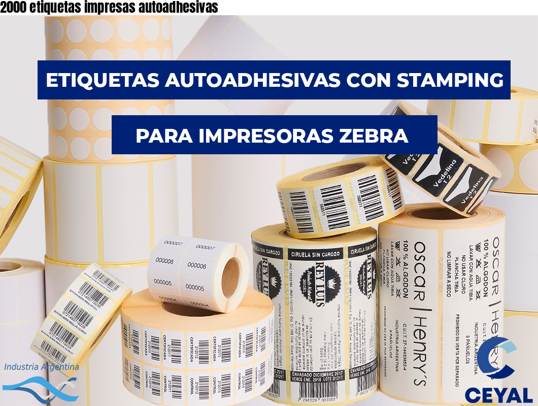 2000 etiquetas impresas autoadhesivas