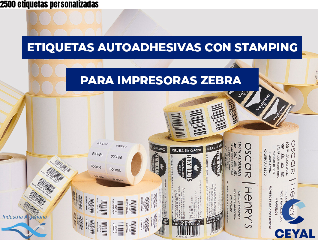 2500 etiquetas personalizadas