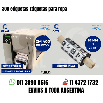 300 etiquetas Etiquetas para ropa
