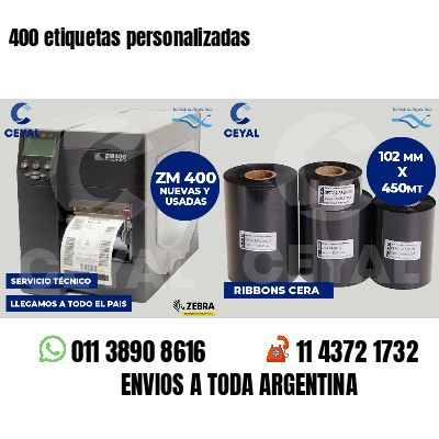 400 etiquetas personalizadas