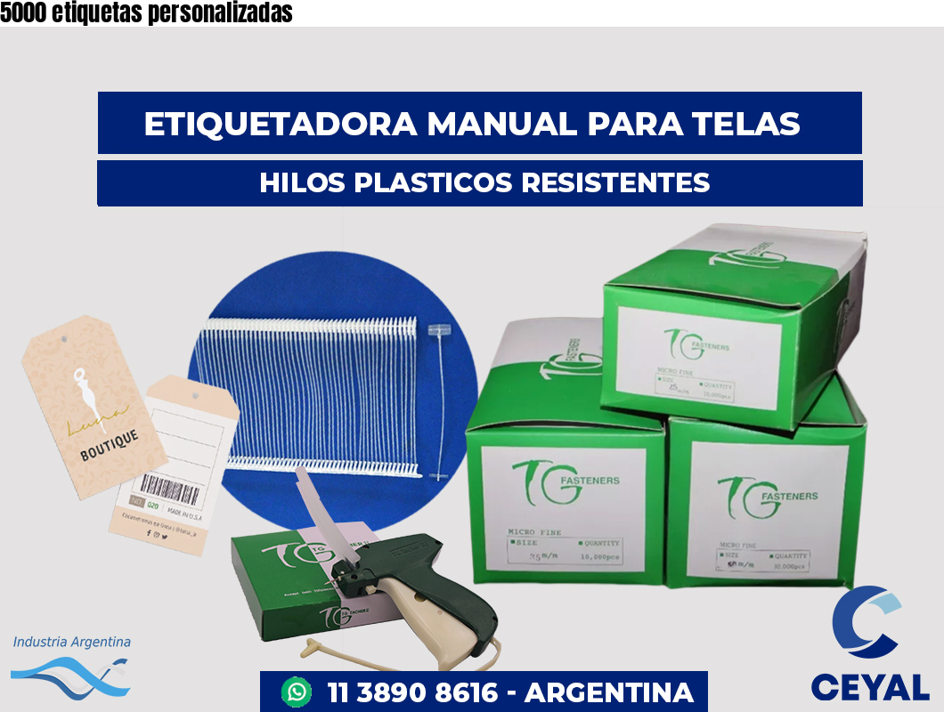 5000 etiquetas personalizadas