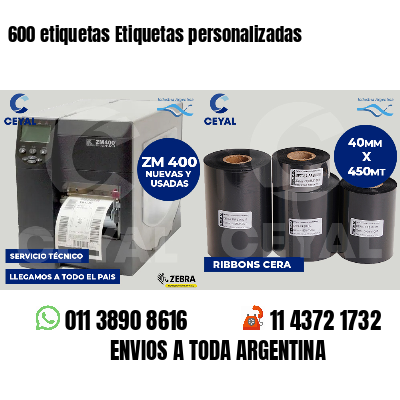 600 etiquetas Etiquetas personalizadas