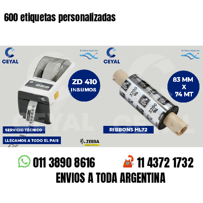 600 etiquetas personalizadas