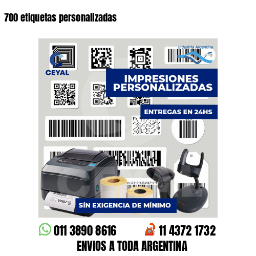 700 etiquetas personalizadas