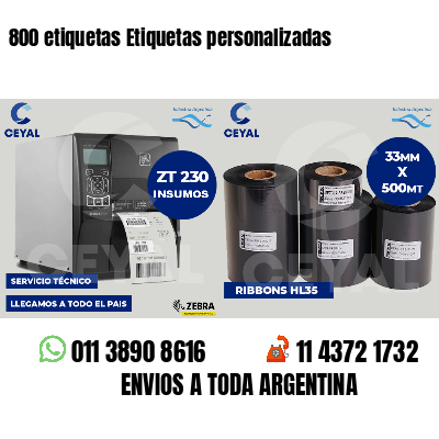 800 etiquetas Etiquetas personalizadas