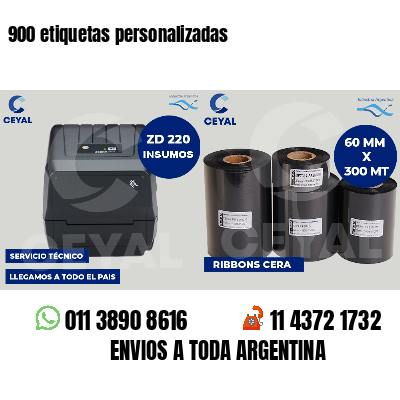 900 etiquetas personalizadas