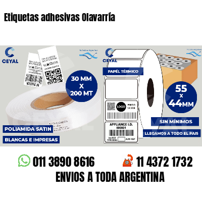 Etiquetas adhesivas Olavarría