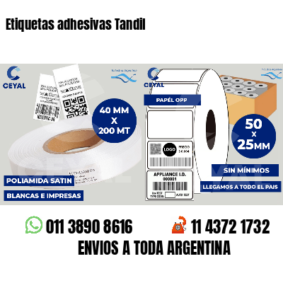 Etiquetas adhesivas Tandil