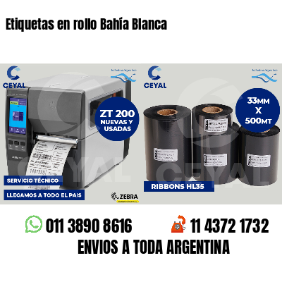 Etiquetas en rollo Bahía Blanca