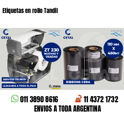 Etiquetas en rollo Tandil