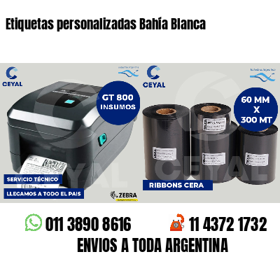 Etiquetas personalizadas Bahía Blanca