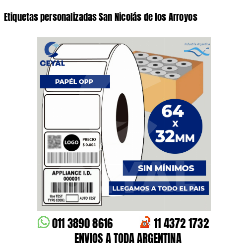 Etiquetas personalizadas San Nicolás de los Arroyos