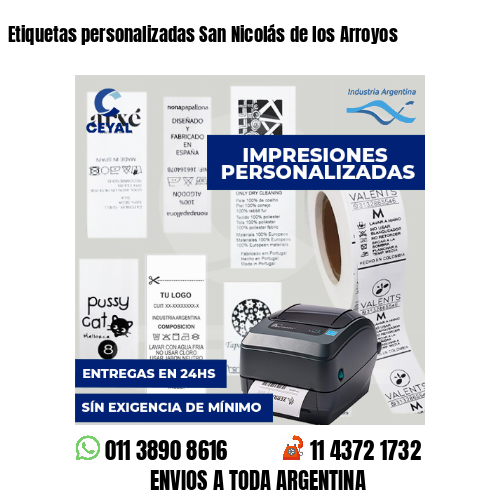 Etiquetas personalizadas San Nicolás de los Arroyos