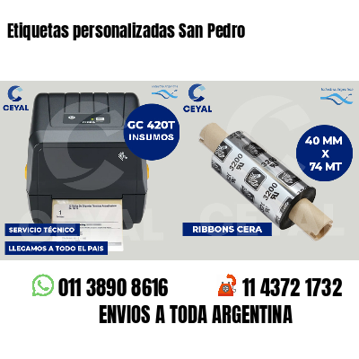 Etiquetas personalizadas San Pedro