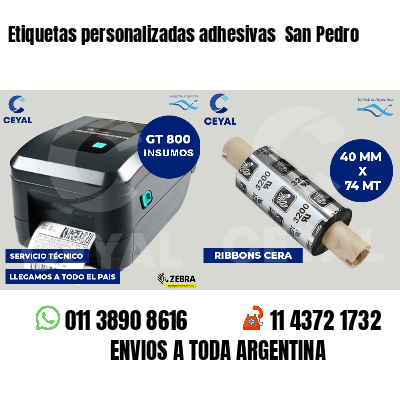 Etiquetas personalizadas adhesivas  San Pedro