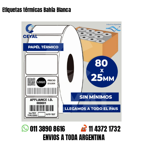 Etiquetas térmicas Bahía Blanca