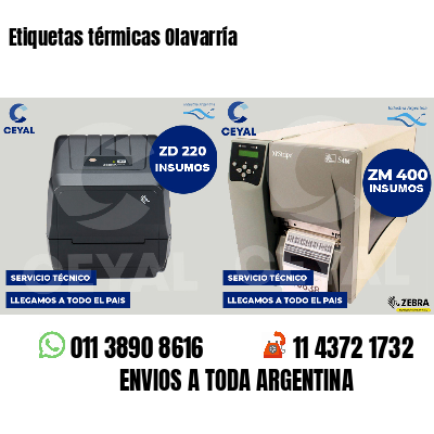 Etiquetas térmicas Olavarría