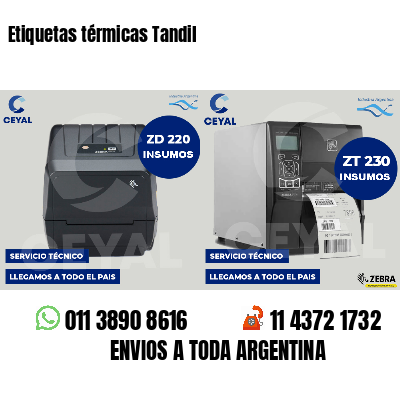 Etiquetas térmicas Tandil