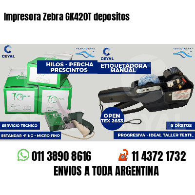 Impresora Zebra GK420T depositos