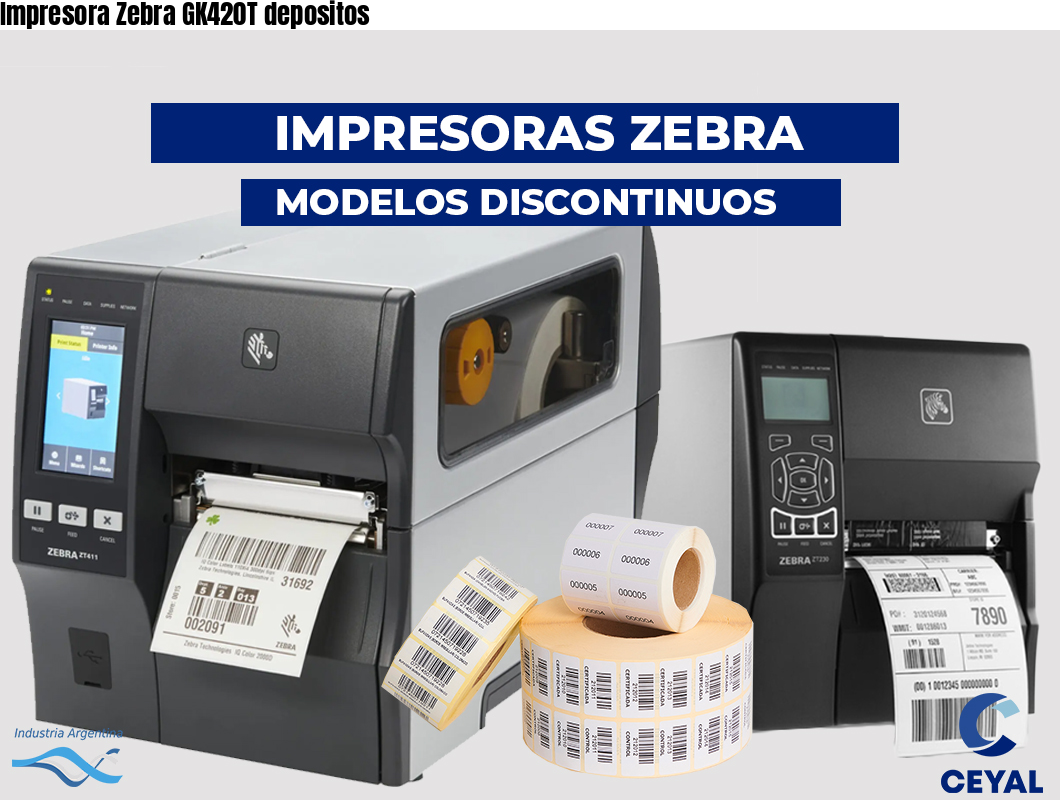 Impresora Zebra GK420T depositos