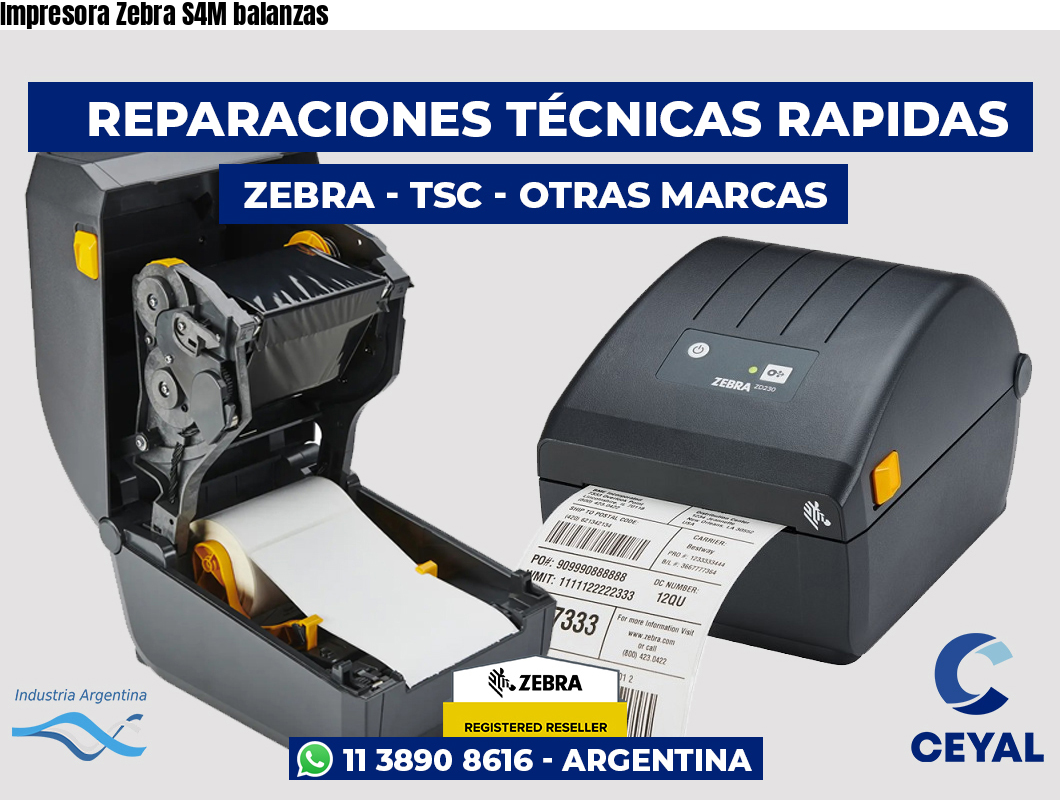 Impresora Zebra S4M balanzas