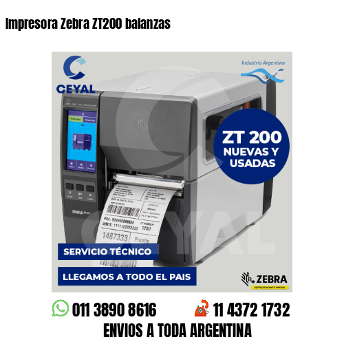 Impresora Zebra ZT200 balanzas