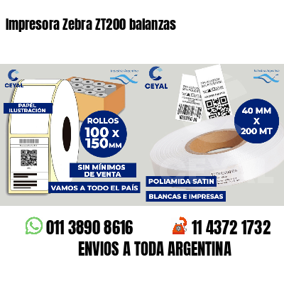 Impresora Zebra ZT200 balanzas